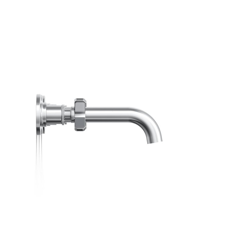 Polished Chrome Wall-Mount Bathroom Sink Faucet