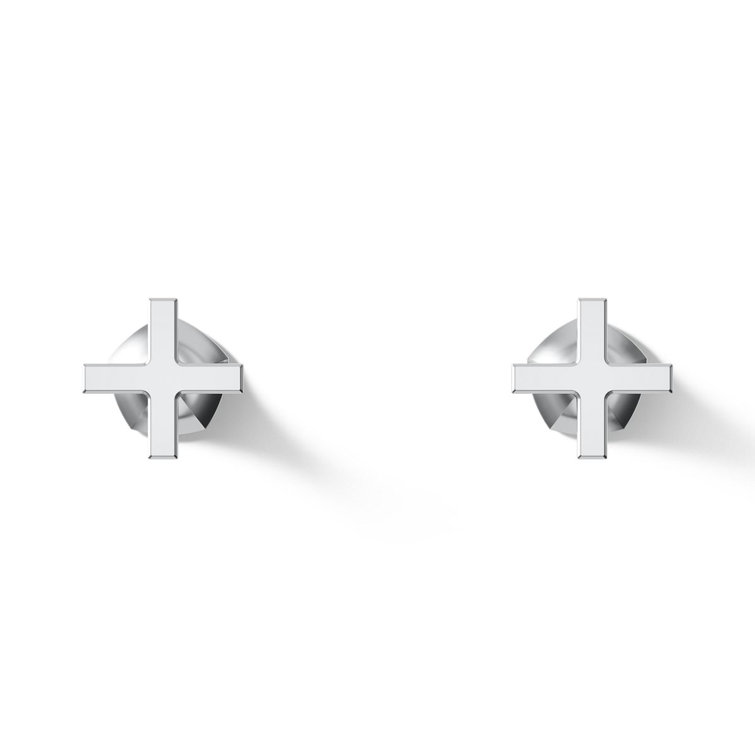 Polished Chrome Wall-Mount Bathroom Sink Faucet Cross Handles