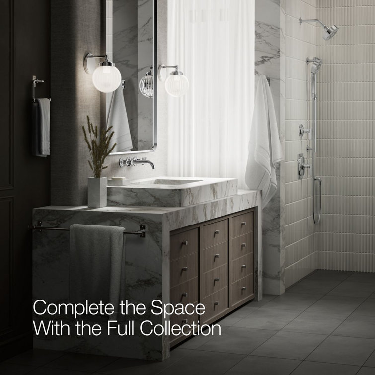 Polished Chrome Wall-Mount Bathroom Sink Faucet