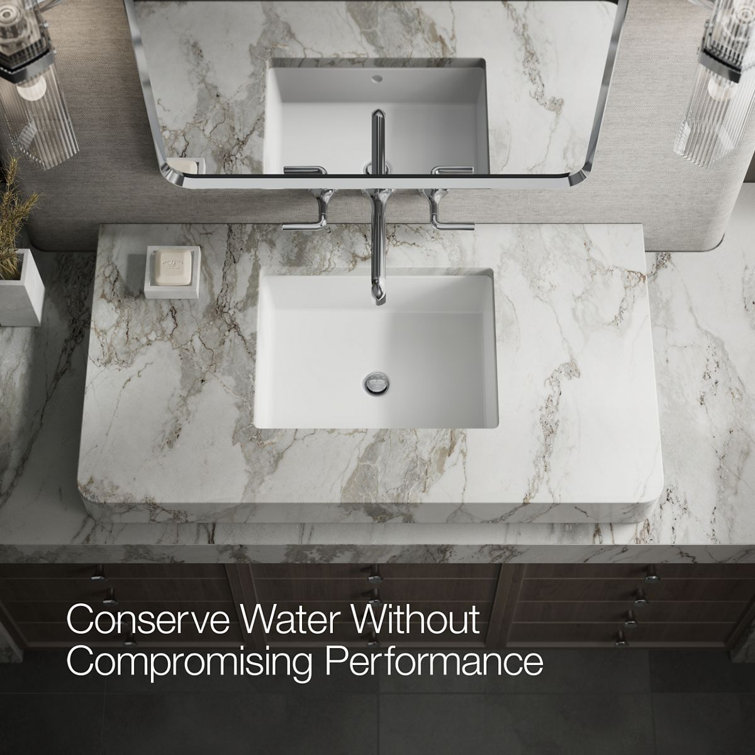 Polished Chrome Double Handle Wall-Mount Bathroom Sink Faucet Lever