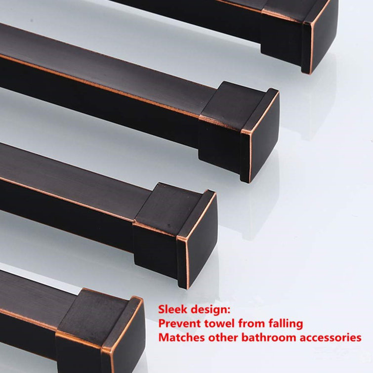 Oil Rubbed Bronze 3-Arm Swing Out Towel Rack with Hooks