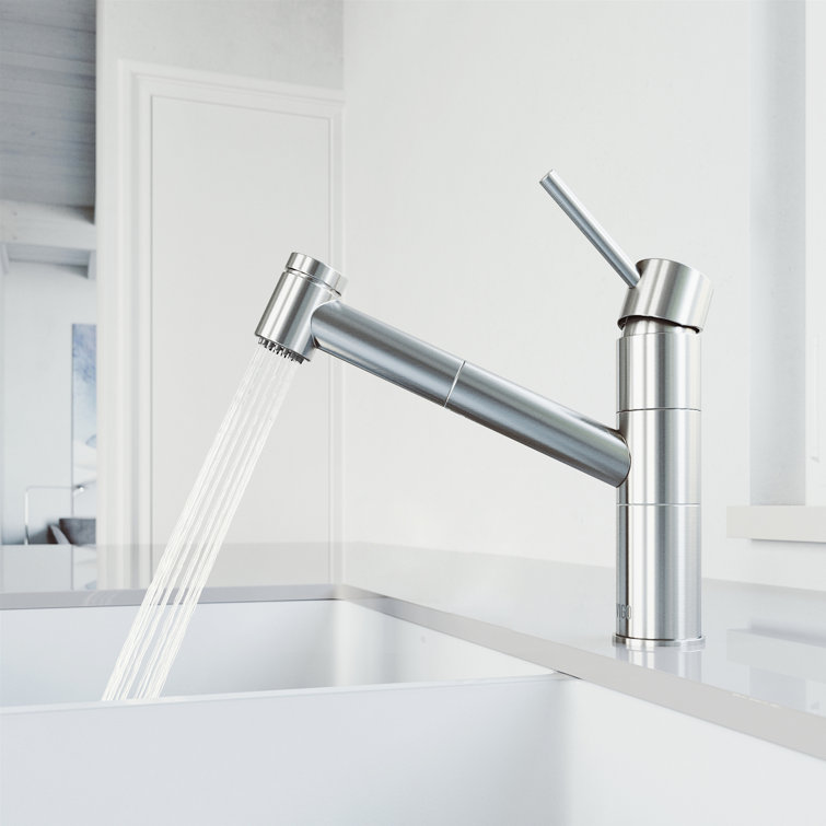 Stainless Steel Modern Pull-Out Spray Kitchen Faucet