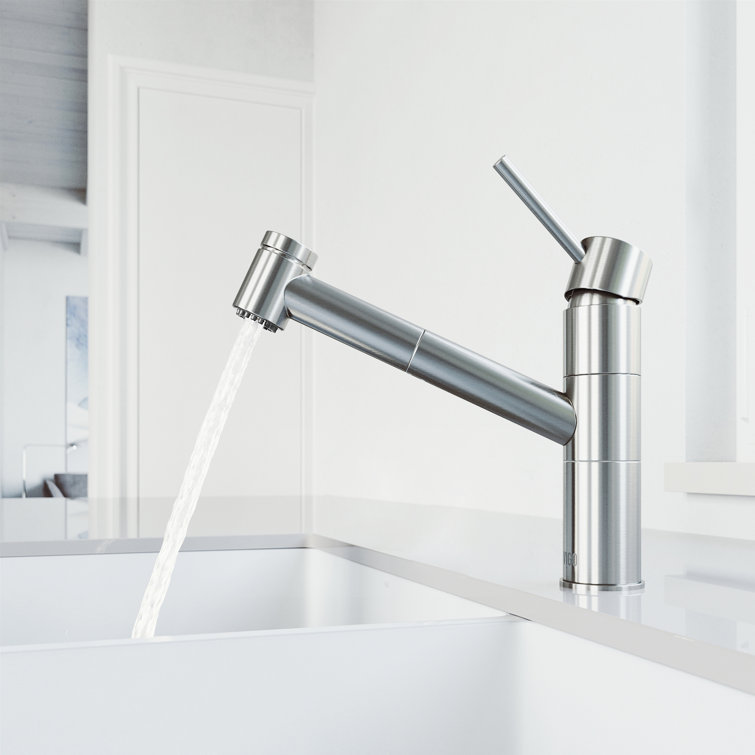 Stainless Steel Modern Pull-Out Spray Kitchen Faucet
