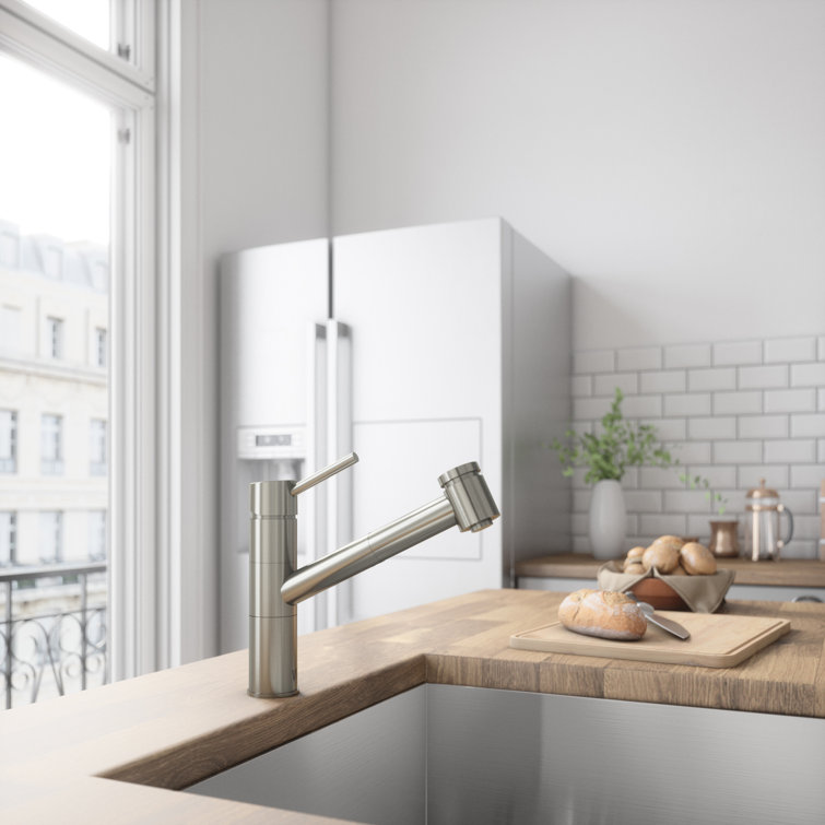 Stainless Steel Modern Pull-Out Spray Kitchen Faucet