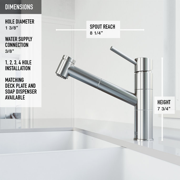 Stainless Steel Modern Pull-Out Spray Kitchen Faucet