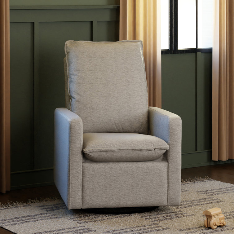 Cali 30" Performance Grey Eco-Weave Pillowback Swivel Glider