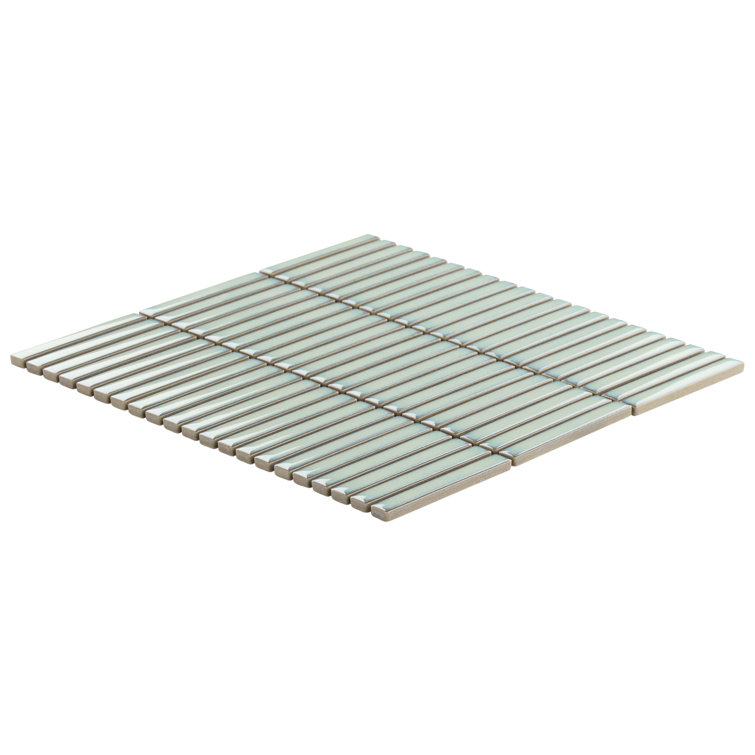 Mint Green Glossy Porcelain Mosaic Floor and Wall Tile
