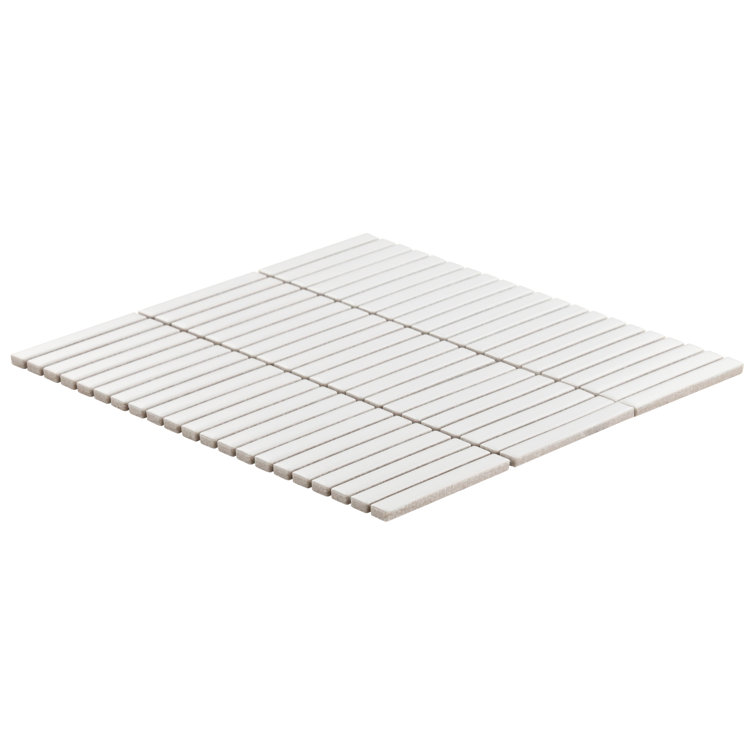White Matte Porcelain Mosaic Tile for Indoor/Outdoor Use