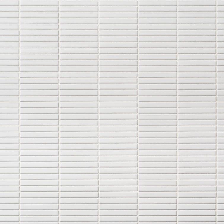 White Matte Porcelain Mosaic Tile for Indoor/Outdoor Use