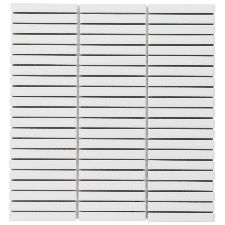 White Matte Porcelain Mosaic Tile for Indoor/Outdoor Use