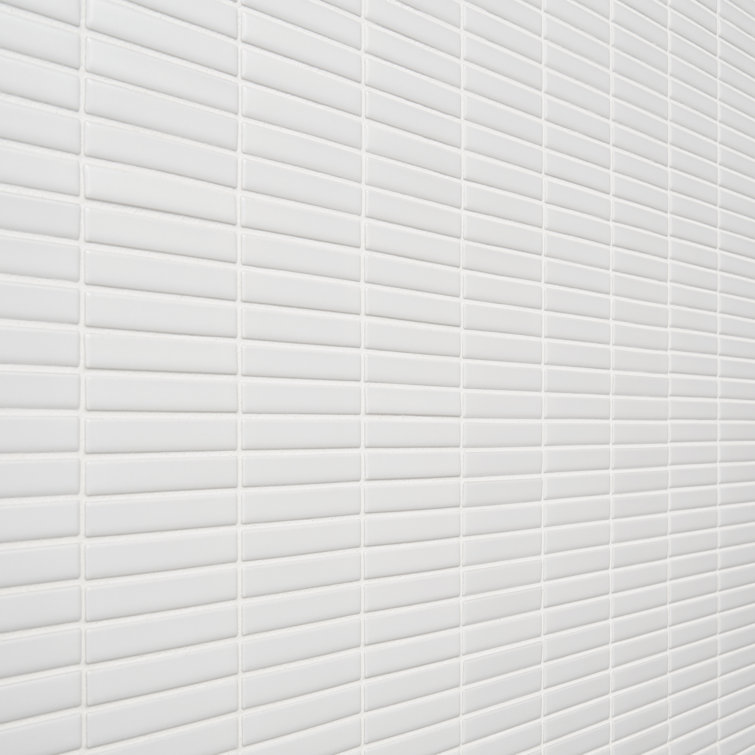 White Matte Porcelain Mosaic Tile for Indoor/Outdoor Use