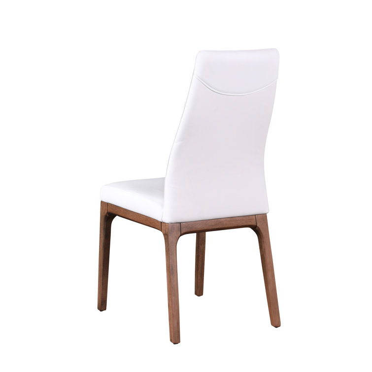 White Marbleized Stone Top Dining Table with Solid Wood Base and Chairs