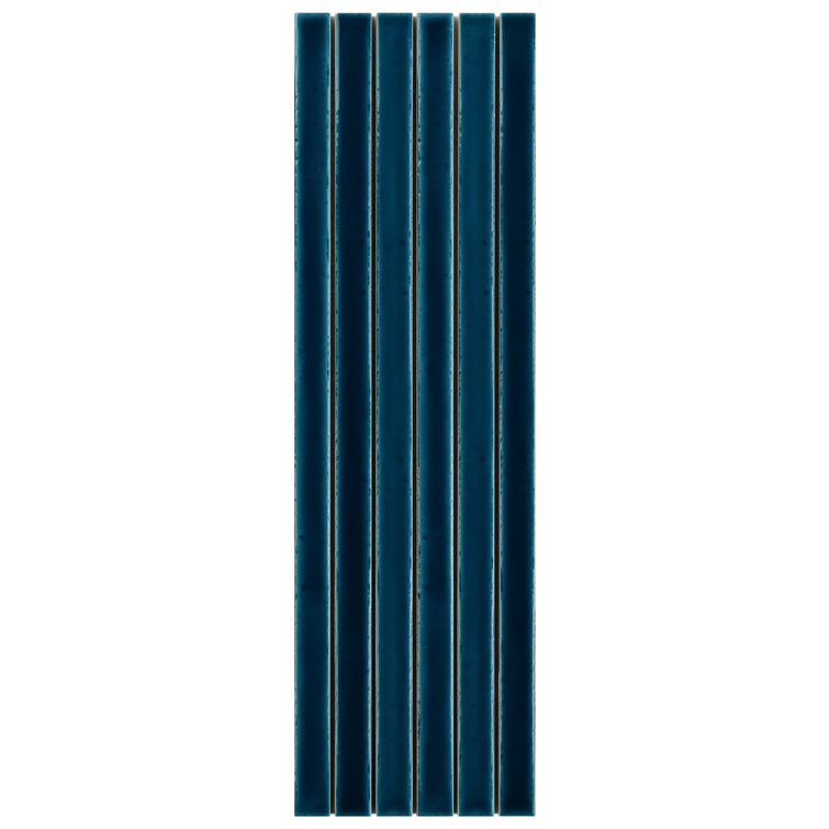 Sapphire Blue Glossy Ceramic Mosaic Wall Tile Sheet