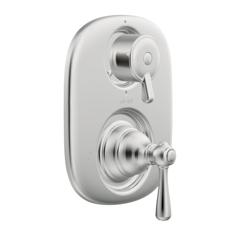 Polished Chrome Wall-Mounted Lever Shower Valve Trim