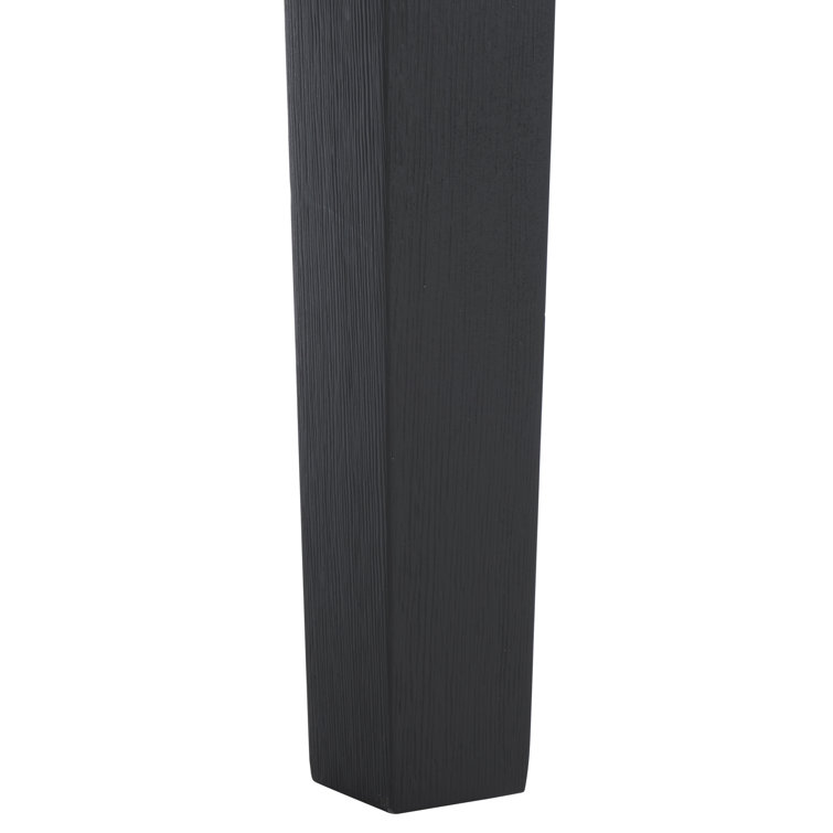 Black Solid Wood Rectangular Patio Coffee Table