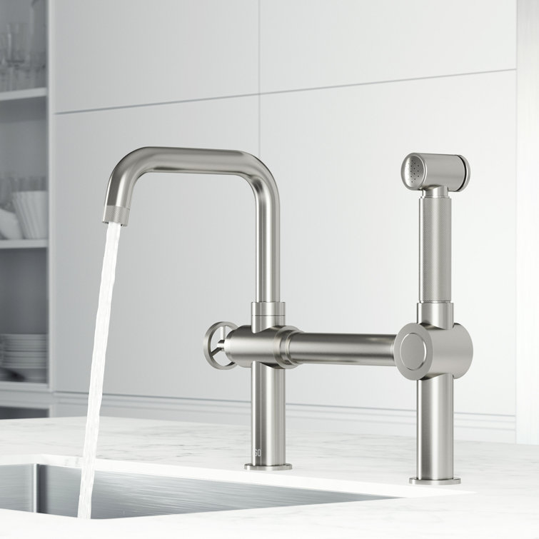 Cass Stainless Steel High-Arc Kitchen Faucet with Pull-Out Sprayer
