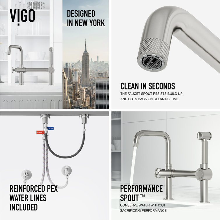 Cass Stainless Steel High-Arc Kitchen Faucet with Pull-Out Sprayer