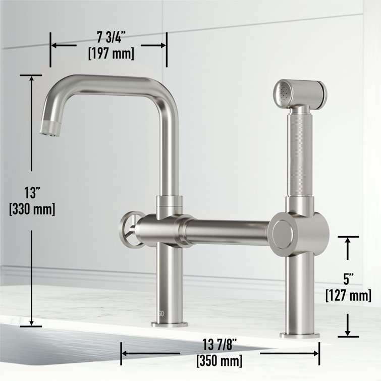 Cass Stainless Steel High-Arc Kitchen Faucet with Pull-Out Sprayer