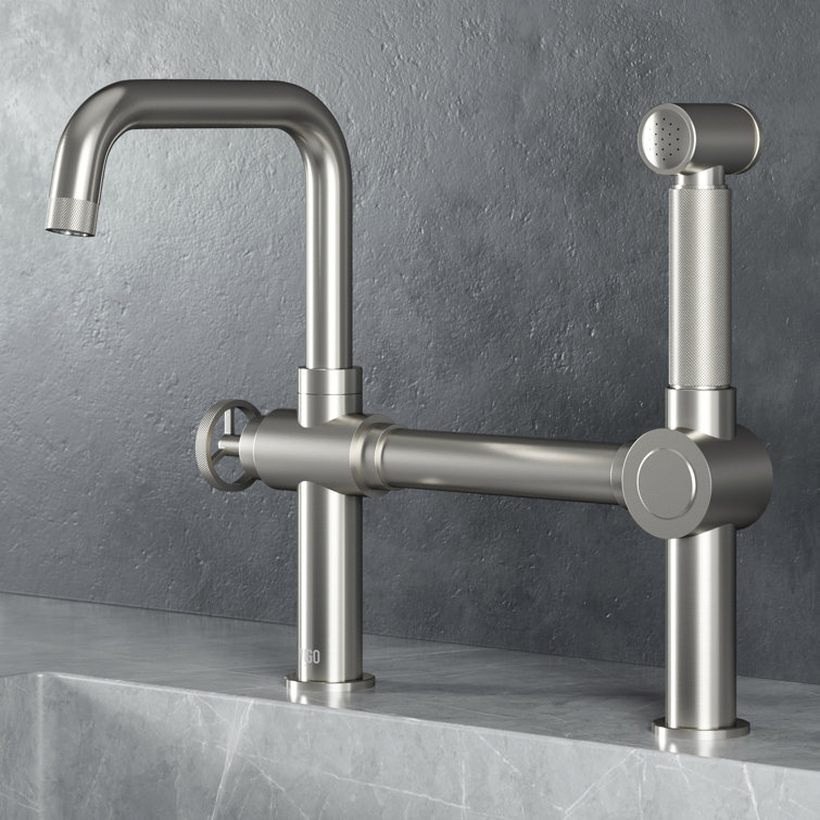 Cass Stainless Steel High-Arc Kitchen Faucet with Pull-Out Sprayer