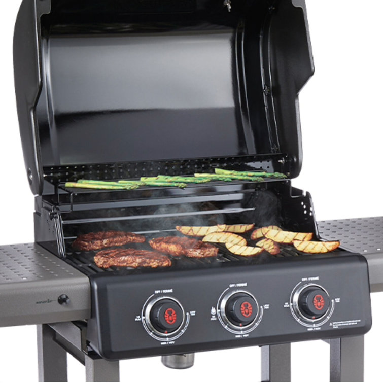 Coleman 3-Burner Stainless Steel Propane Gas Grill with Side Burner