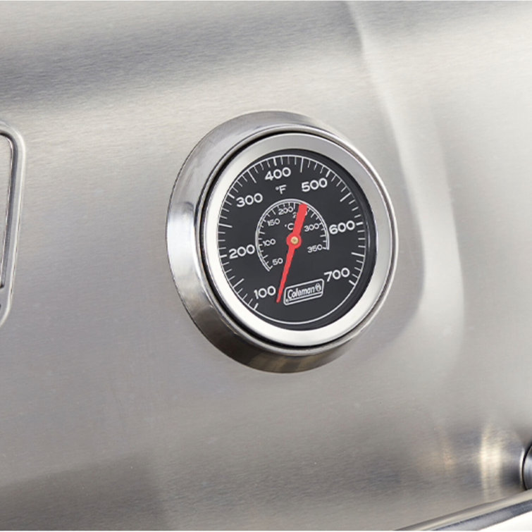 Coleman 4-Burner Stainless Steel Propane Gas Grill with Side Burner