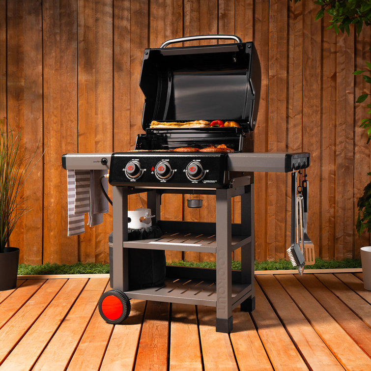 Coleman 3-Burner Stainless Steel Propane Gas Grill with Side Burner