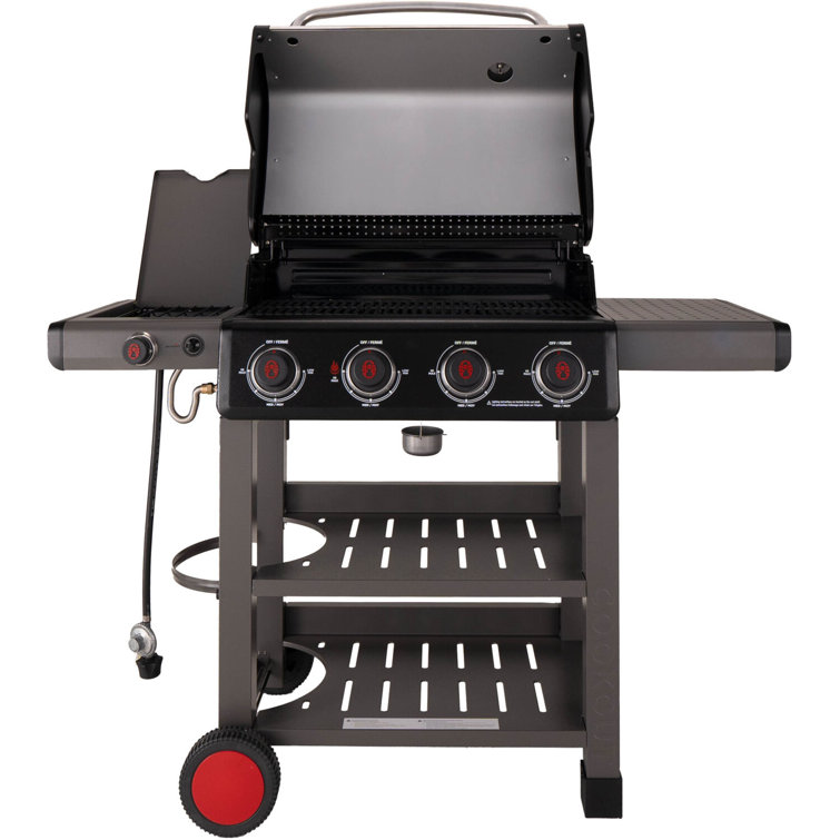 Coleman 4-Burner Stainless Steel Propane Gas Grill with Side Burner