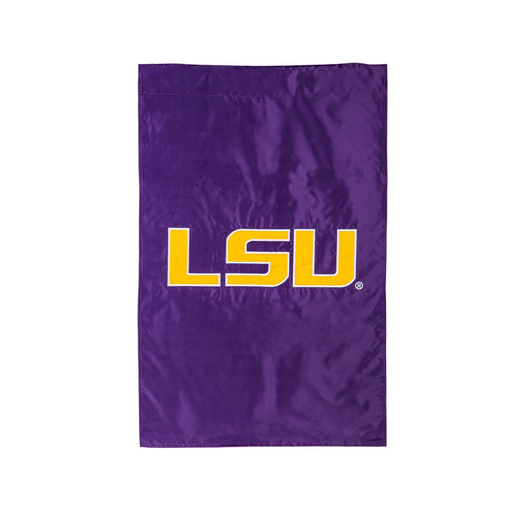 LSU Tigers Purple and Gold Applique House Flag