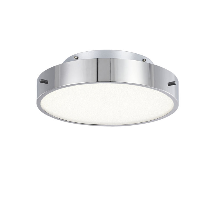 Bethel 12" Chrome LED Flush Mount with Clear Beaded Acrylic Diffuser