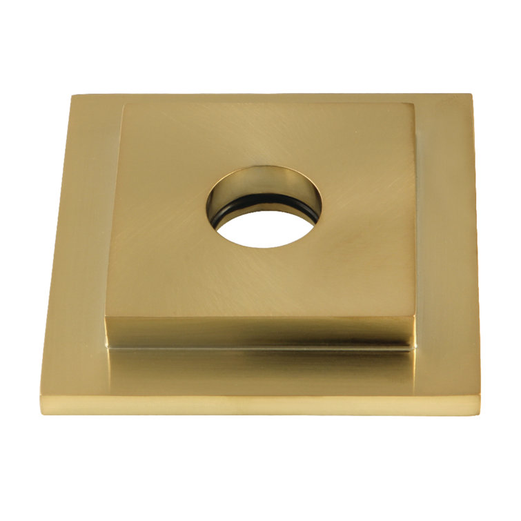 Brushed Brass Heavy Duty Square Shower Arm Flange