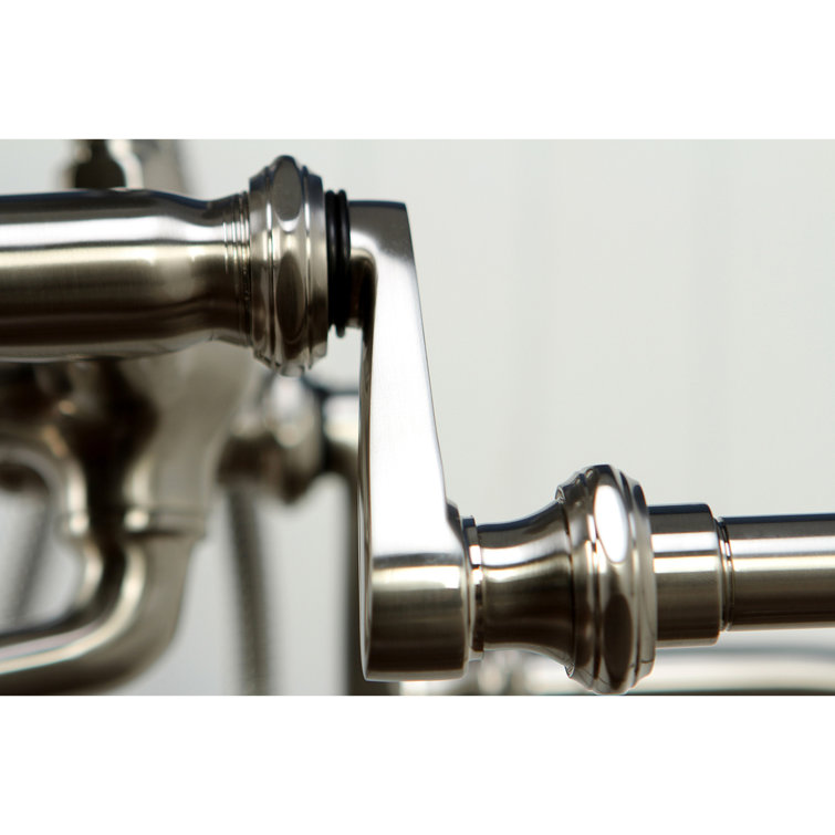 Satin Nickel Vintage Freestanding Clawfoot Tub Faucet Package