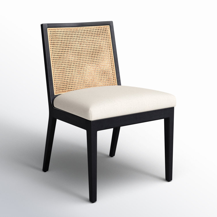 Antonia Contemporary White Cane Side Chair