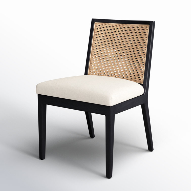 Antonia Contemporary White Cane Side Chair