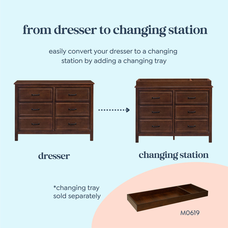 Espresso New Zealand Pine Double Nursery Dresser
