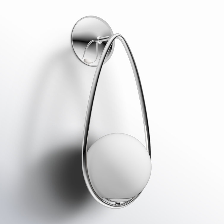 Galassia Polished Nickel 18.75" Elegant Teardrop Wall Sconce