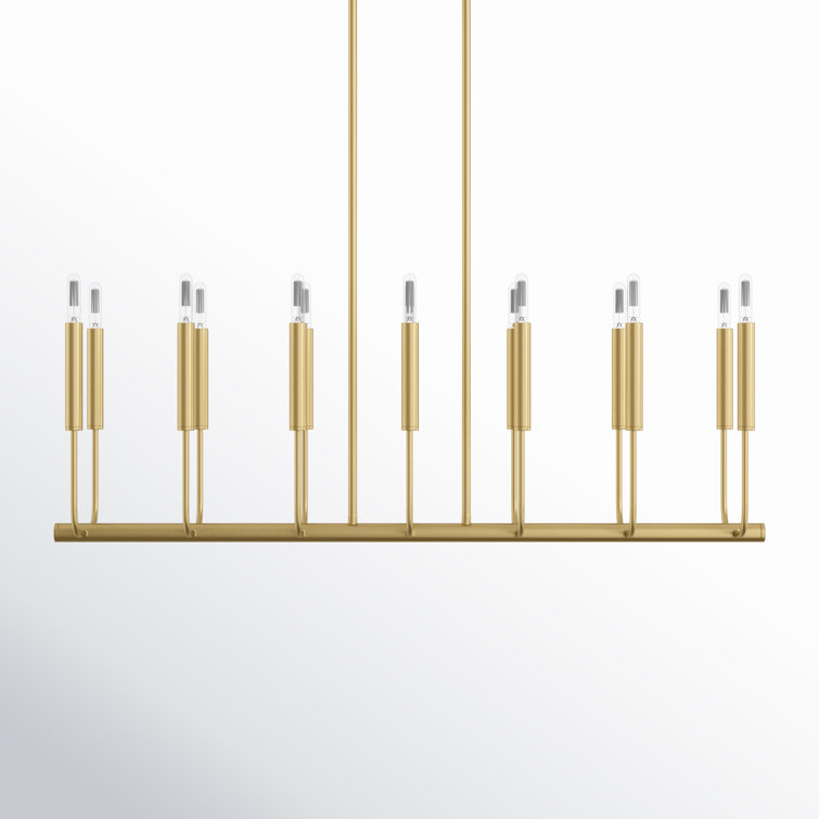 Ellen DeGeneres Burnished Brass 14-Light Linear Chandelier