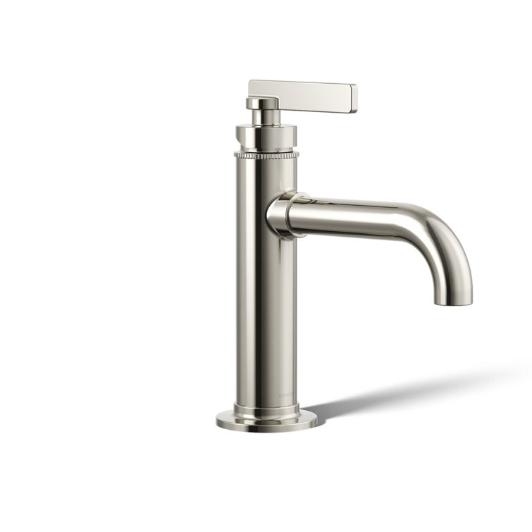 Vibrant Polished Nickel Single-Handle Bathroom Sink Faucet
