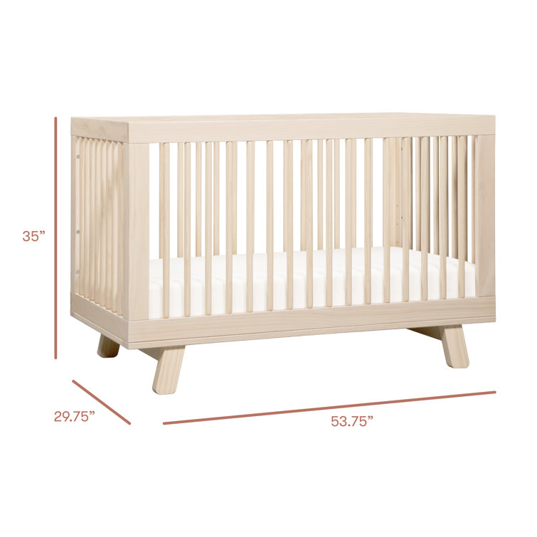 Hudson 3-in-1 Convertible Crib with Toddler Bed Conversion, Washed Natural