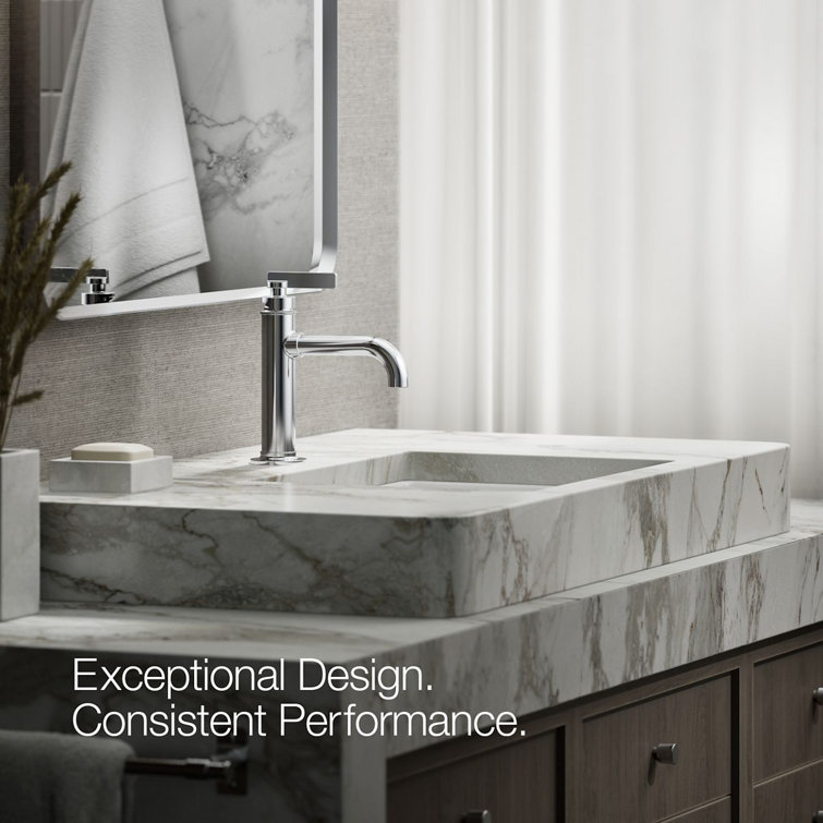 Polished Chrome Single-Handle Bathroom Sink Faucet