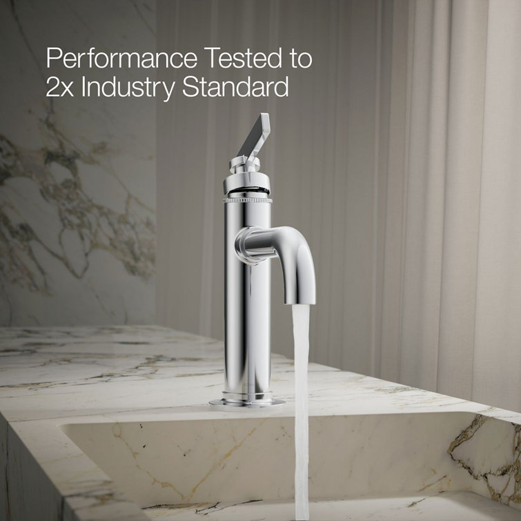 Polished Chrome Single-Handle Bathroom Sink Faucet