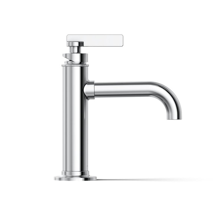 Polished Chrome Single-Handle Bathroom Sink Faucet
