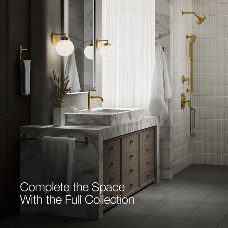 Vibrant Brushed Moderne Brass Single-Handle Bathroom Faucet