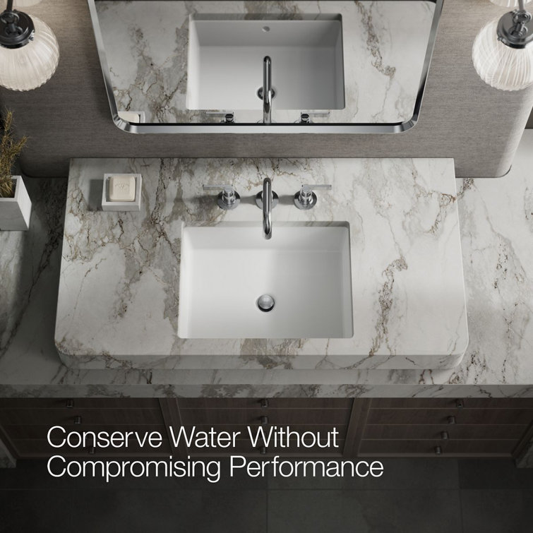 Polished Chrome Widespread Bathroom Sink Faucet with Knurled Levers