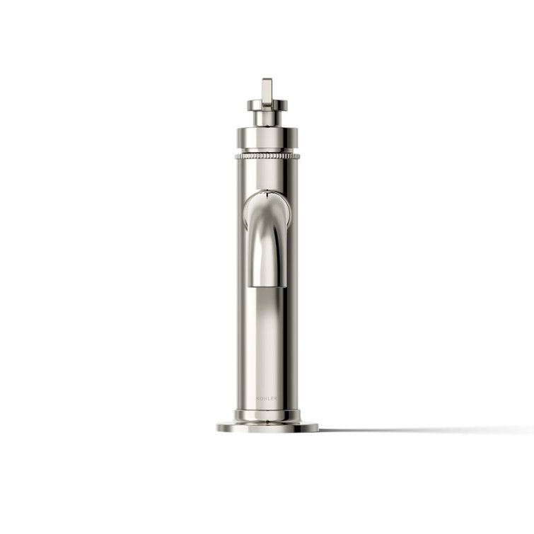 Vibrant Polished Nickel Single-Handle Bathroom Sink Faucet