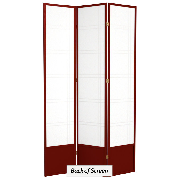 84" Natural Wood and Rice Paper Shoji Room Divider