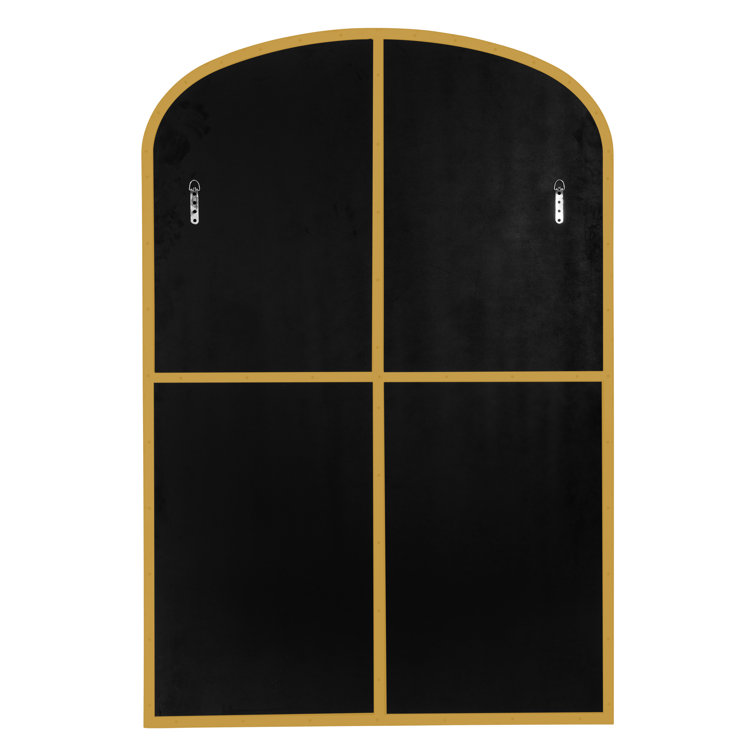 Gold Metal Arch Freestanding Floor Mirror, 74''