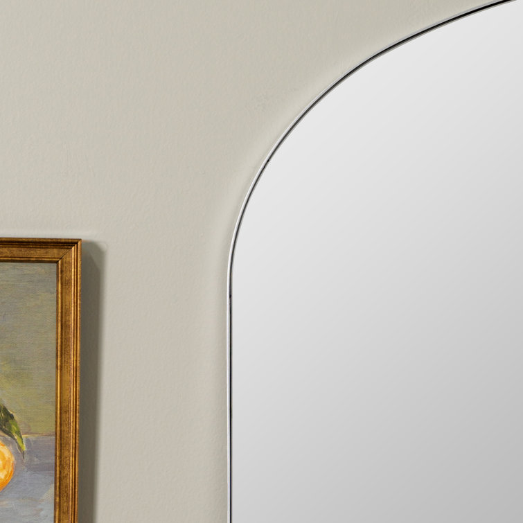 Silver Arch Metal Framed Freestanding Floor Mirror