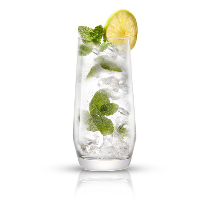 Gwen 18oz Lead-Free Crystal Highball Glass Set