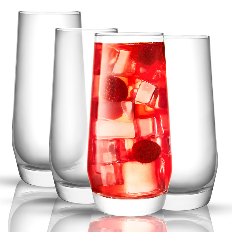 Gwen 18oz Lead-Free Crystal Highball Glass Set