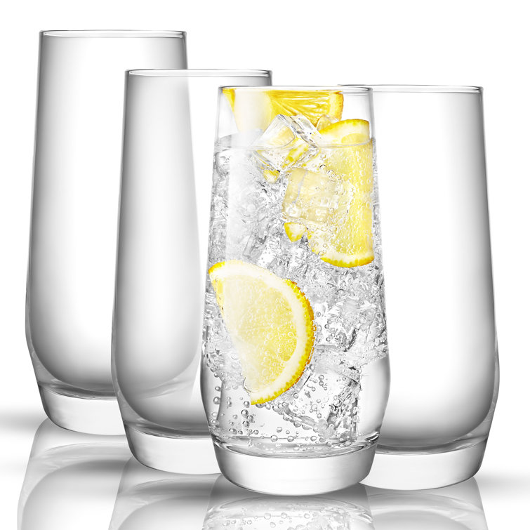 Gwen 18oz Lead-Free Crystal Highball Glass Set
